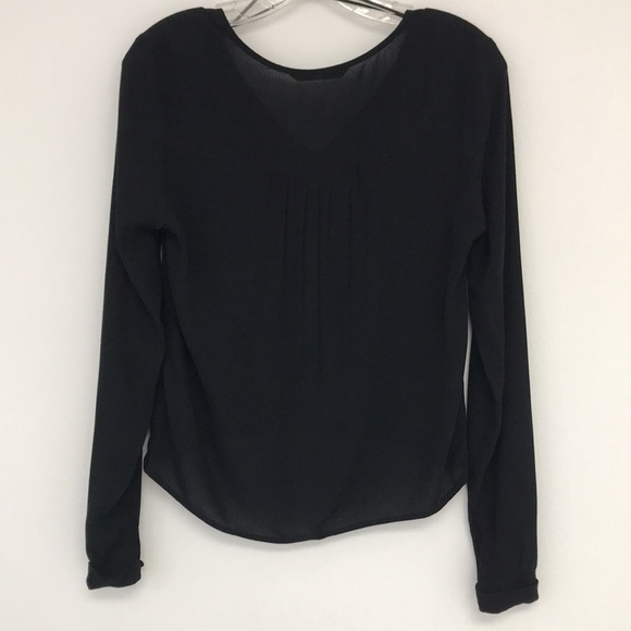 Stradivarius Black Viscose Blouse with Buttons - Picture 2 of 11